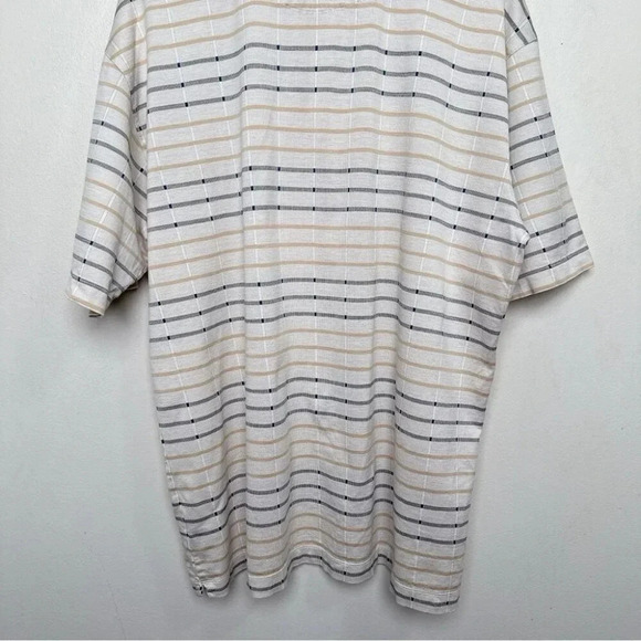 Tiger Woods Mens XL Stripes Cotton Short Sleeve Polo Golf Shirt - Picture 11 of 12